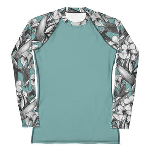 Floral rash guard for women