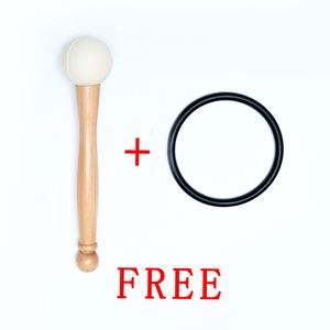 Free rubber mallet and o ring with the purchase of a singing bowl