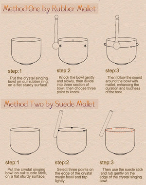 How to play the rainbow colored singing bowls