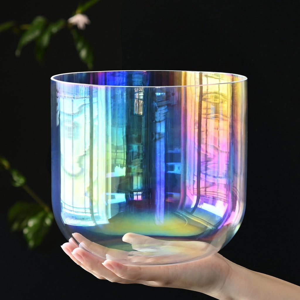 6 Inch Natural Cosmic Light Clear Quartz Crystal Singing Bowl for Sound Healing with Free Mallet and O-ring | Surfersandyogis
