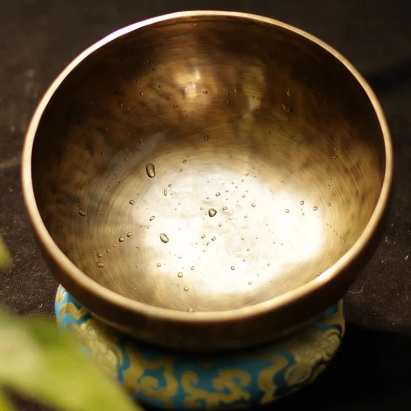 Handmade Brass Tibetan Singing Bowl - Mystical Resonance: Full Moon Buddha Edition, Your Gateway to Meditative Bliss from the Heart of Nepal | Surfersandyogis