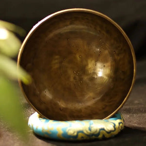 Handmade Brass Tibetan Singing Bowl - Mystical Resonance: Full Moon Buddha Edition, Your Gateway to Meditative Bliss from the Heart of Nepal | Surfersandyogis