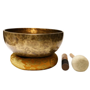 Handmade Brass Tibetan Singing Bowl - Mystical Resonance: Full Moon Buddha Edition, Your Gateway to Meditative Bliss from the Heart of Nepal | Surfersandyogis