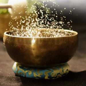 Handmade Brass Tibetan Singing Bowl - Mystical Resonance: Full Moon Buddha Edition, Your Gateway to Meditative Bliss from the Heart of Nepal | Surfersandyogis