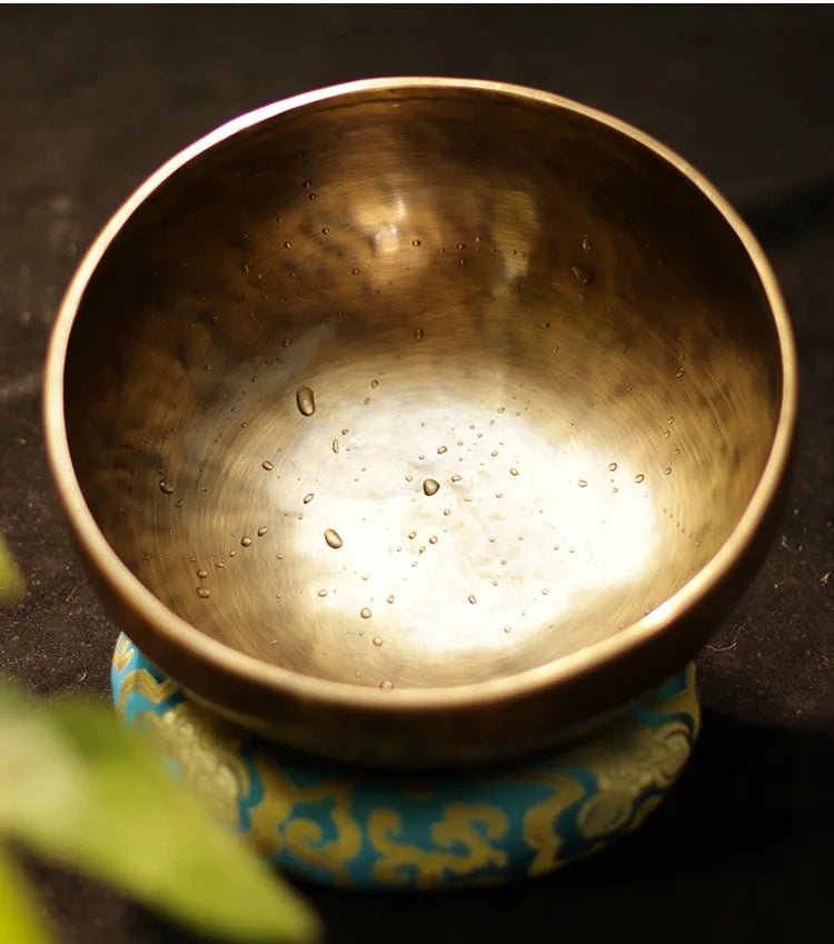 Handmade Brass Tibetan Singing Bowl - Mystical Resonance: Full Moon Buddha Edition, Your Gateway to Meditative Bliss from the Heart of Nepal | Surfersandyogis