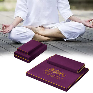 Yogi's Haven: The Serenity Set - violet purple meditation cushion pillow set