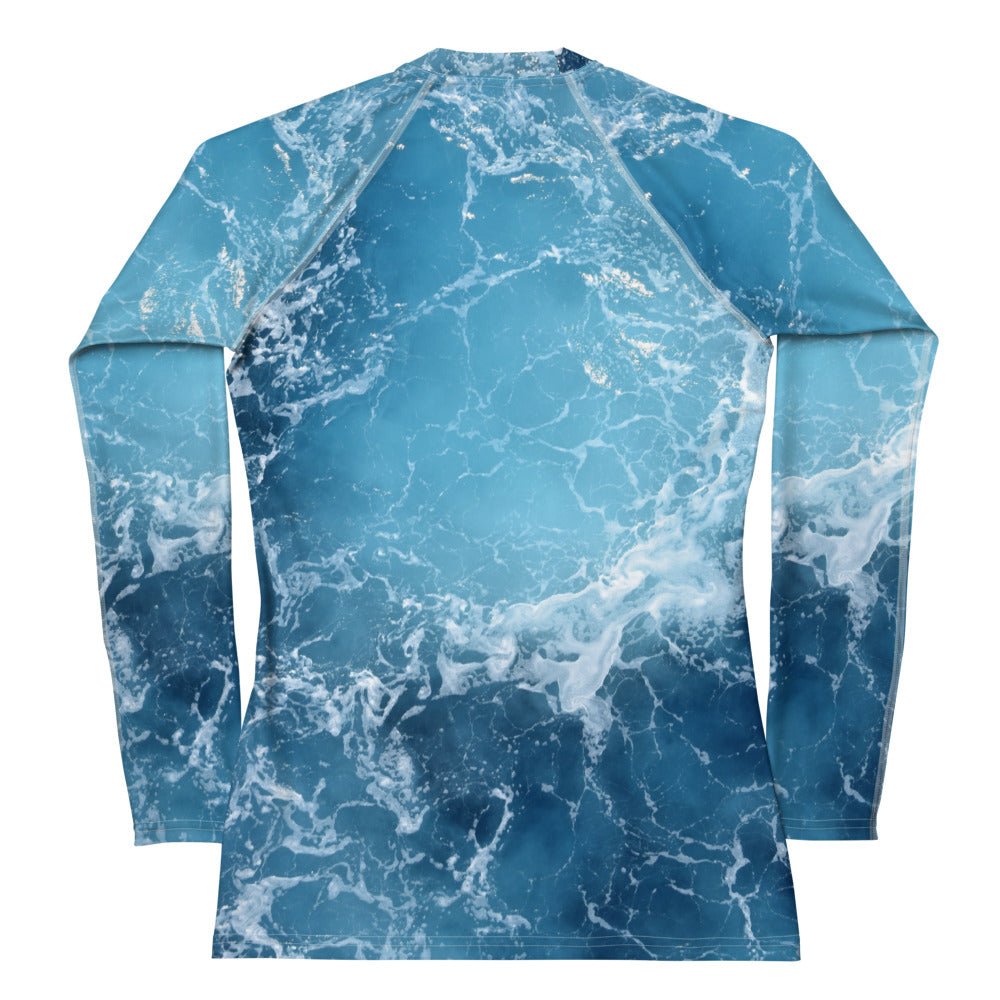 Ocean Wave Women's Rash Guard | Surfersandyogis