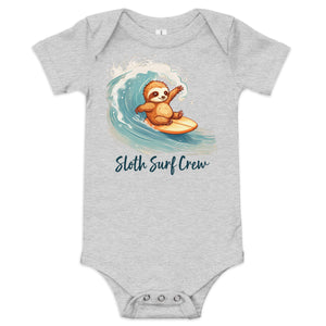 Sloth surfer baby clothing - Sloth Surf Crew Onesie