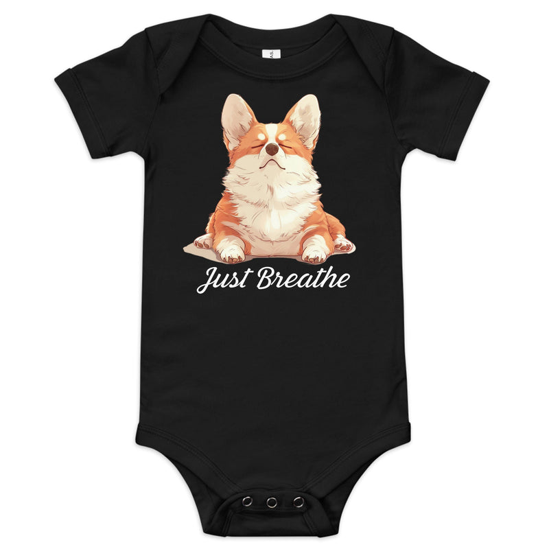 Corgi baby yoga onesie | Surfersandyogis