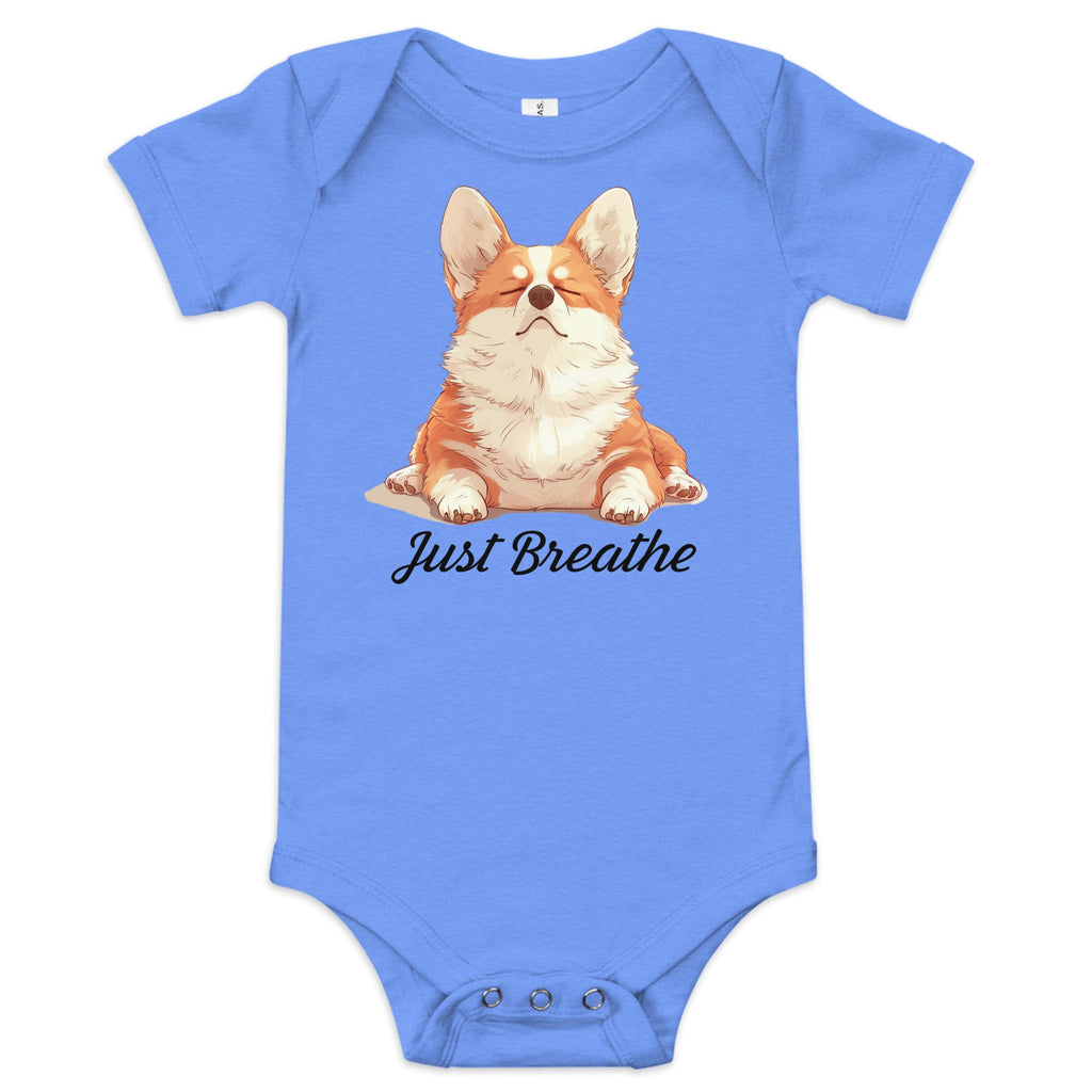 Corgi baby yoga onesie | Surfersandyogis