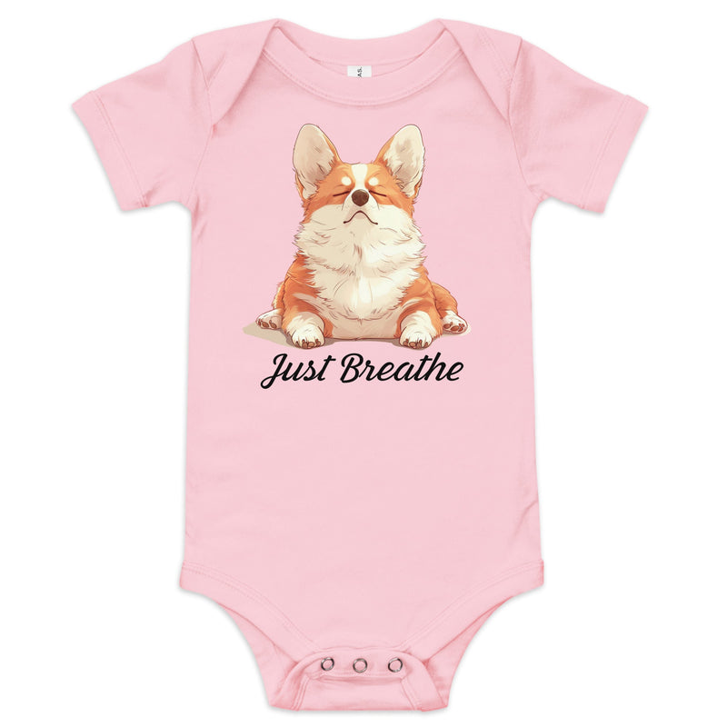 Corgi baby yoga onesie | Surfersandyogis