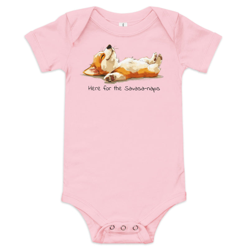 Corgi baby yoga one-piece | Surfersandyogis