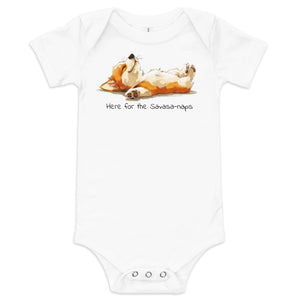 Corgi baby yoga one-piece | Surfersandyogis