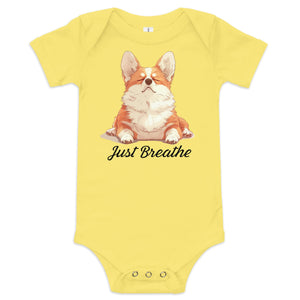 Corgi baby yoga onesie | Surfersandyogis