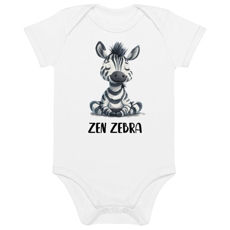 Zen zebra baby clothes - Organic cotton zen baby onesie | Surfersandyogis