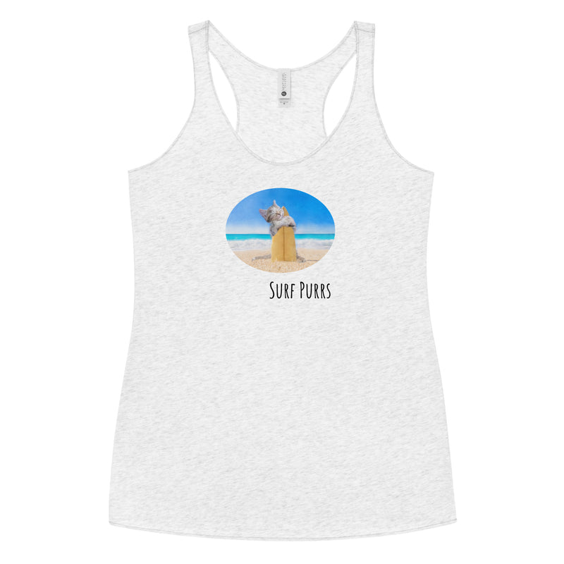 Surf cat surfer tee - surf tank top