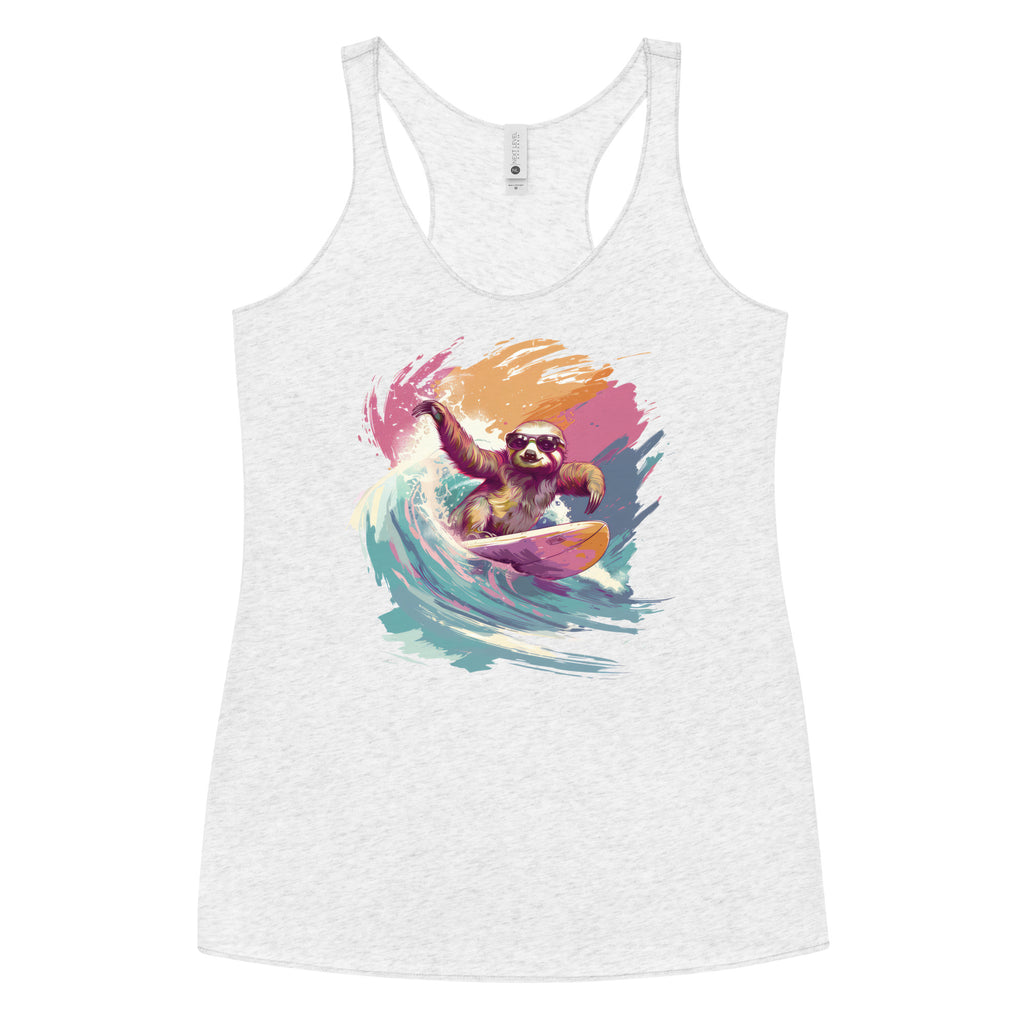 White sloth surf shirt for women