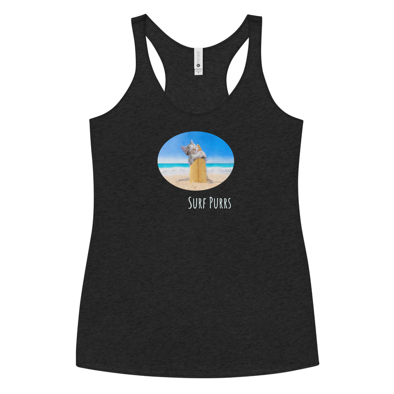 Surf cat surfer tee - surf tank top