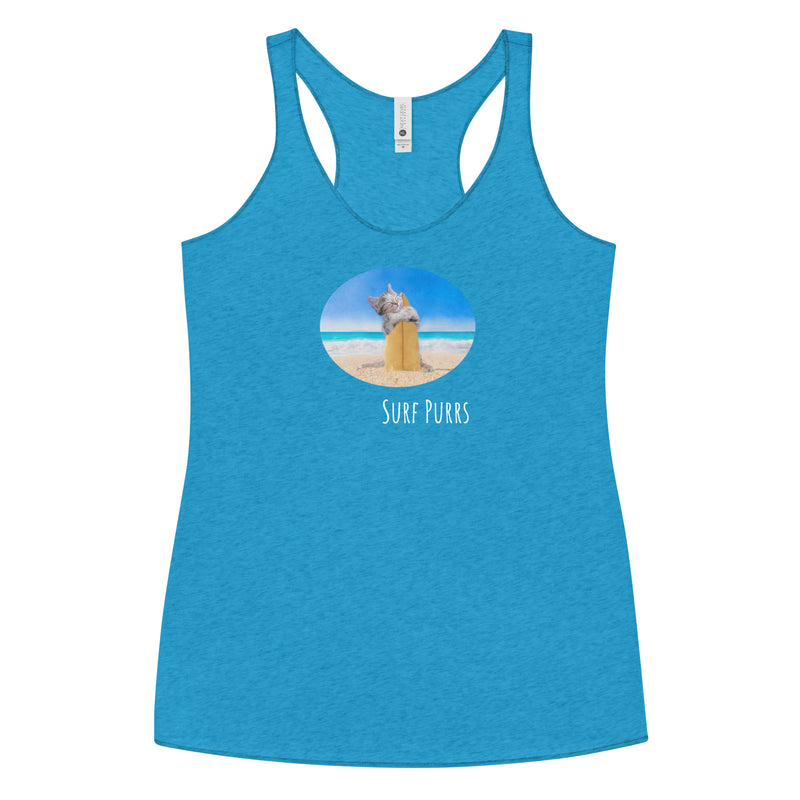 Surf cat surfer tee - surf tank top