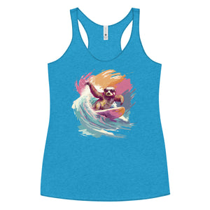 Bright blue surf shirt for women - tank top for surfing