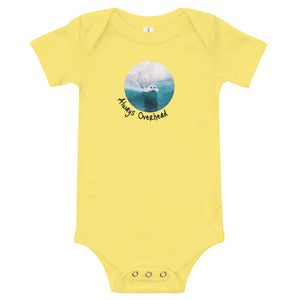 Always Overhead Surfer Baby Bodysuit in yellow