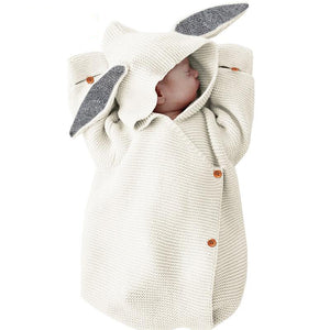 Bunny baby sleeping bags - baby in rabbit ears sleeping bag