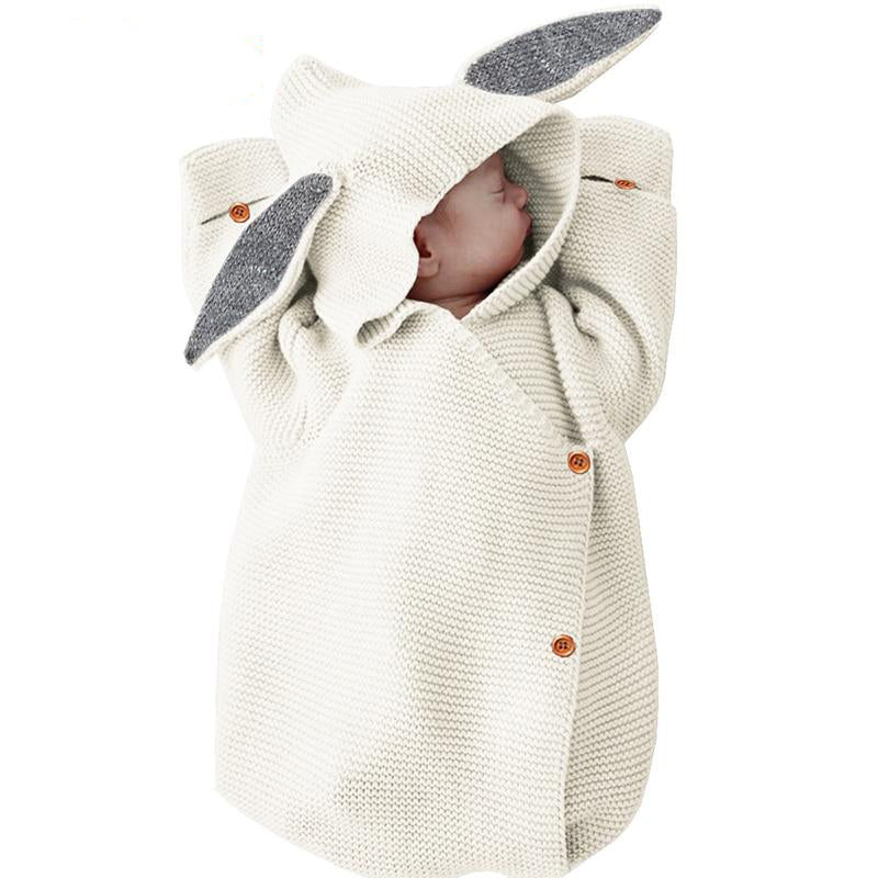 Bunny baby sleeping bags - baby in rabbit ears sleeping bag