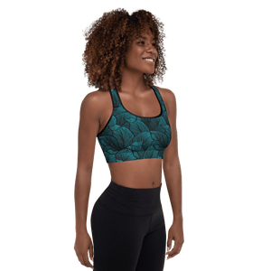 Tropical leaves sports bra - Gentle leaves sports bra for lovers of tropical vibes