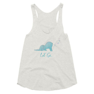 Yoga wind-reliever elephant bubbles -  Women's Tri-Blend Racerback Tank