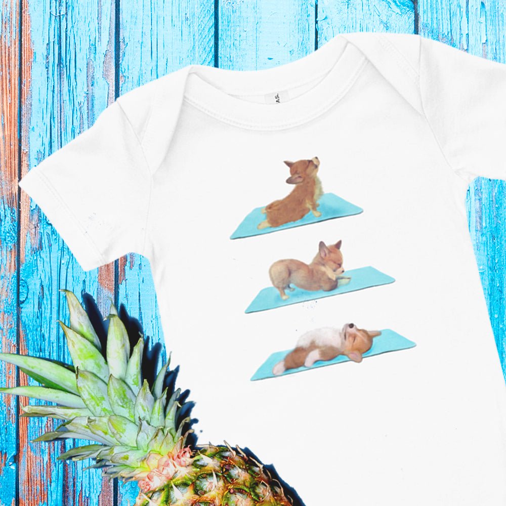 Corgi yoga baby clothes - Corgi yoga class baby yogi clothes