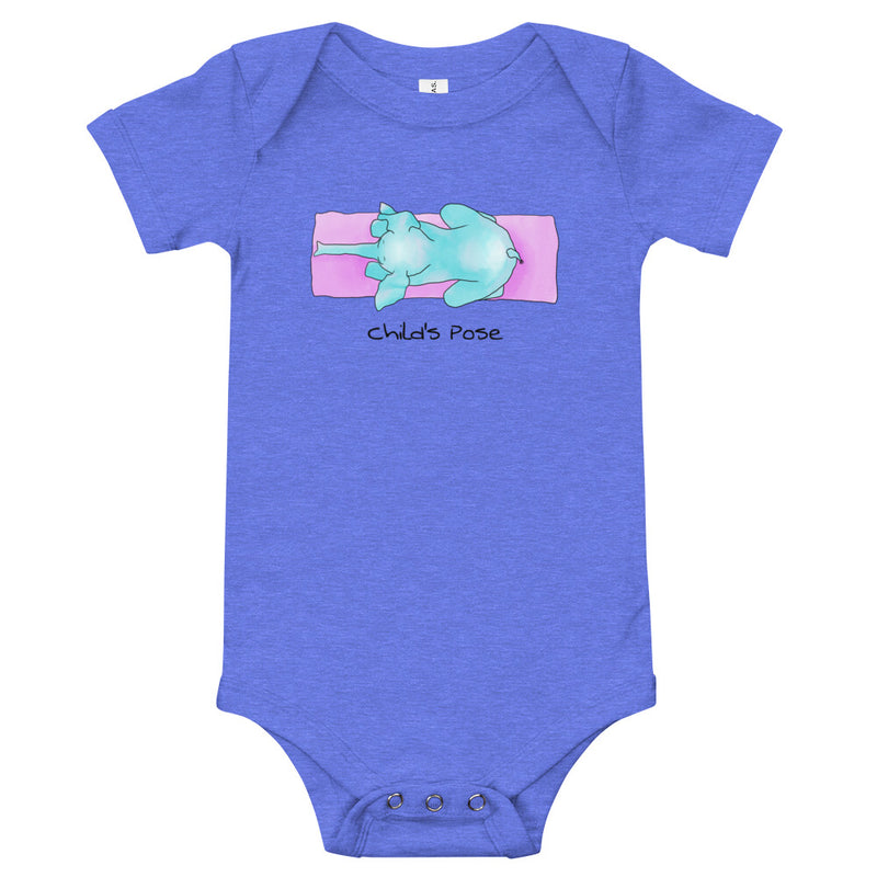Baby yoga romper with elephant - Child’s Pose Baby Elephant Yoga Romper <3