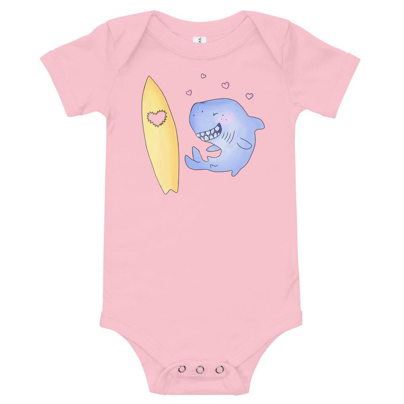 Love bites shark inspired baby romper / bodysuit / similar to onesie