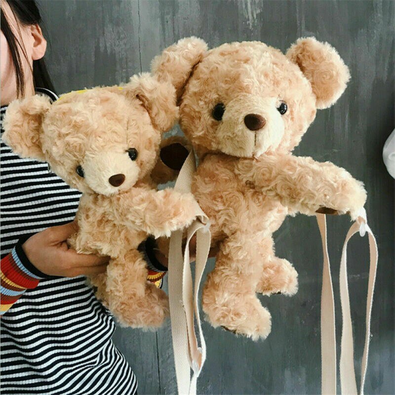 Two sizes of teddy hugs cross-body bag - 20 cm and 30 cm