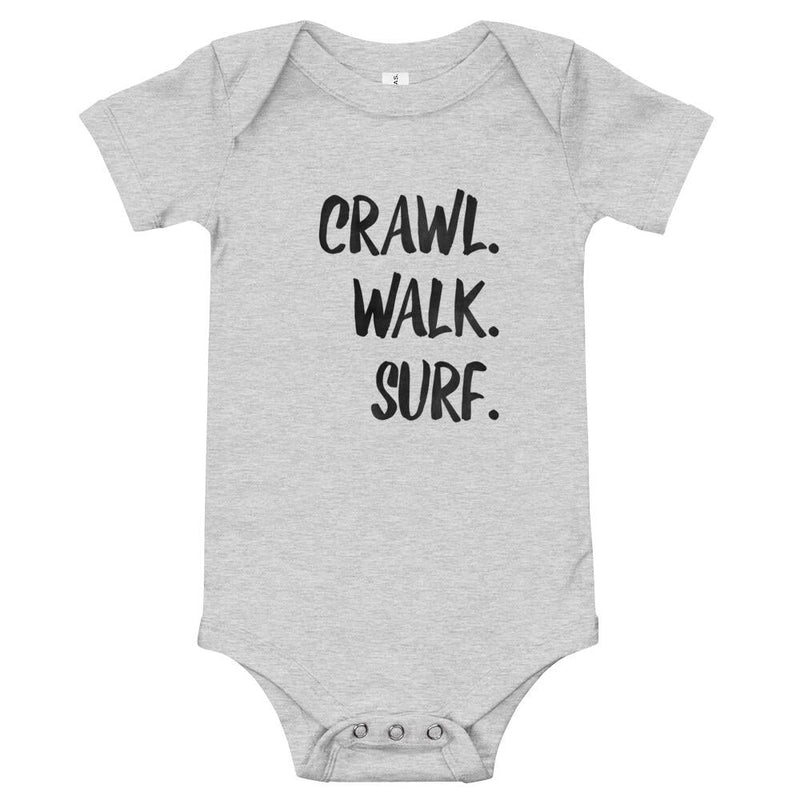 Crawl walk surf baby bodysuit - Crawl, walk surf baby bodysuit, perfect gift for the surfer baby