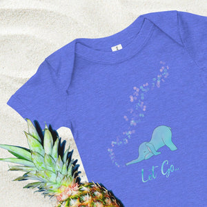 Let go bubble yoga - gentle reminder - elephant yoga baby romper <3