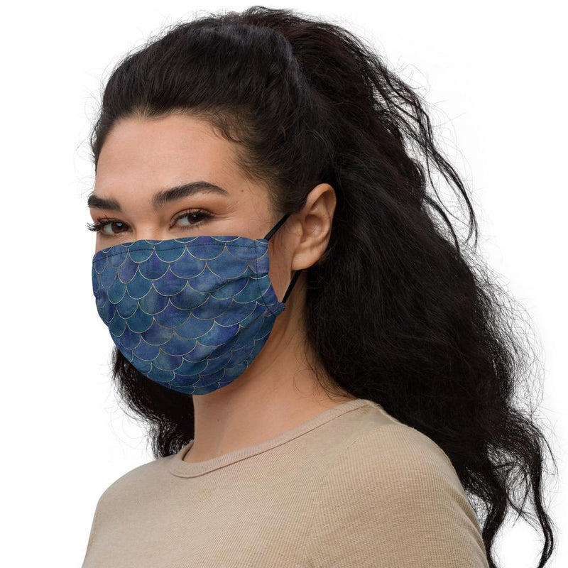 mermaid scale face mask - 0