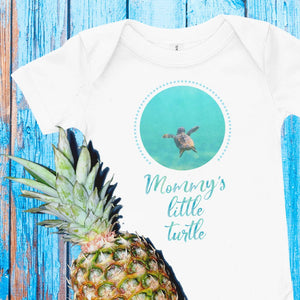Turtle baby clothes - surf baby clothes - Mommy's little turtle baby bodysuit