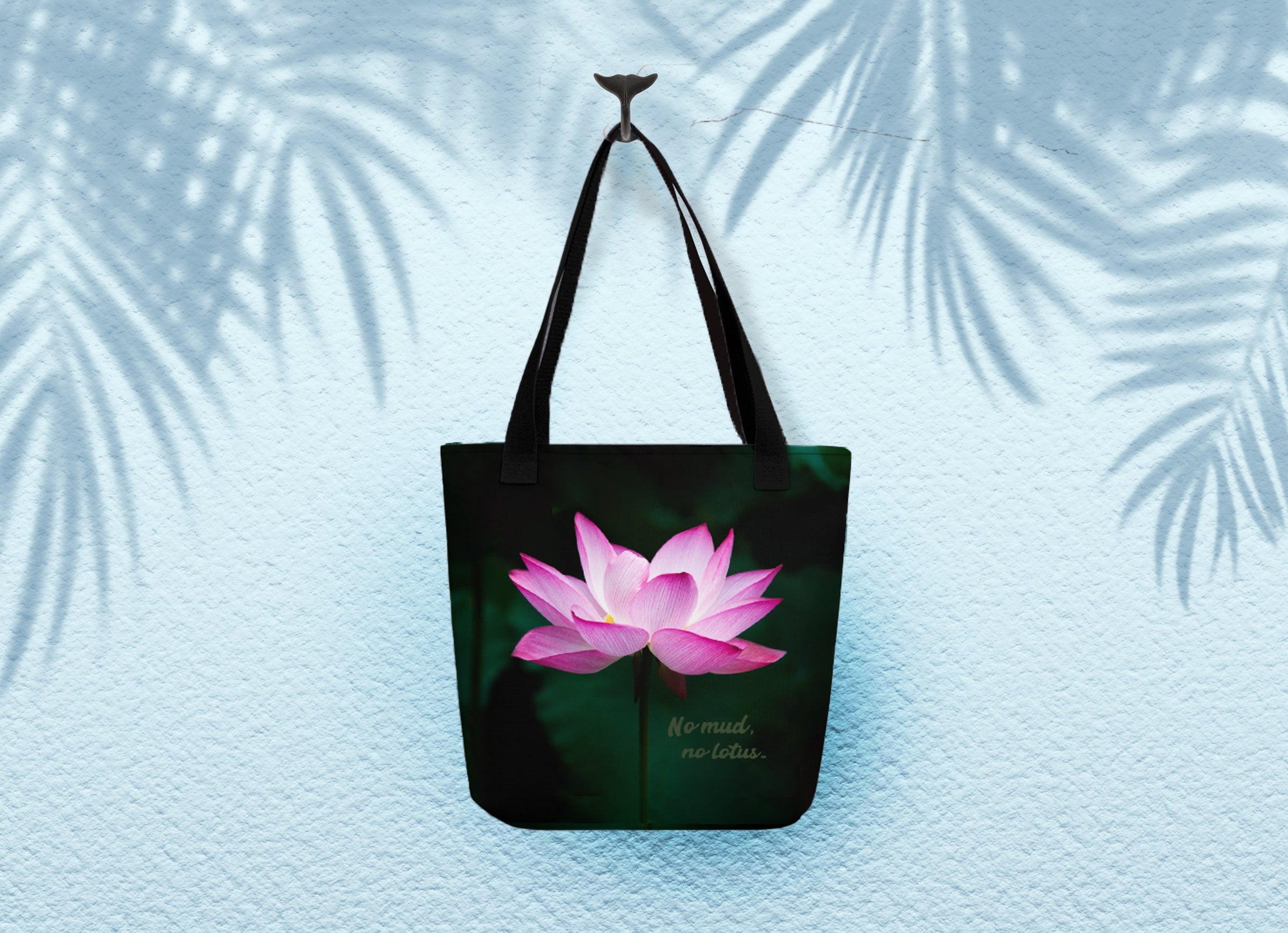 No mud no lotus yoga tote bag by Surfersandyogis
