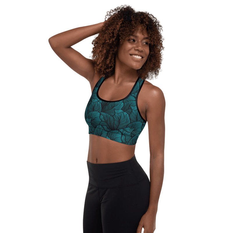 Tropical leaves sports bra- Gentle leaves sports bra for lovers of tropical vibes