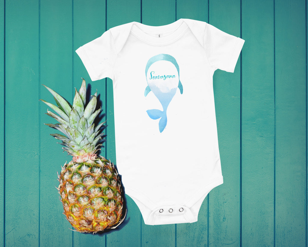 Seavasana whale baby romper - Seavasana - Whale Baby romper <3