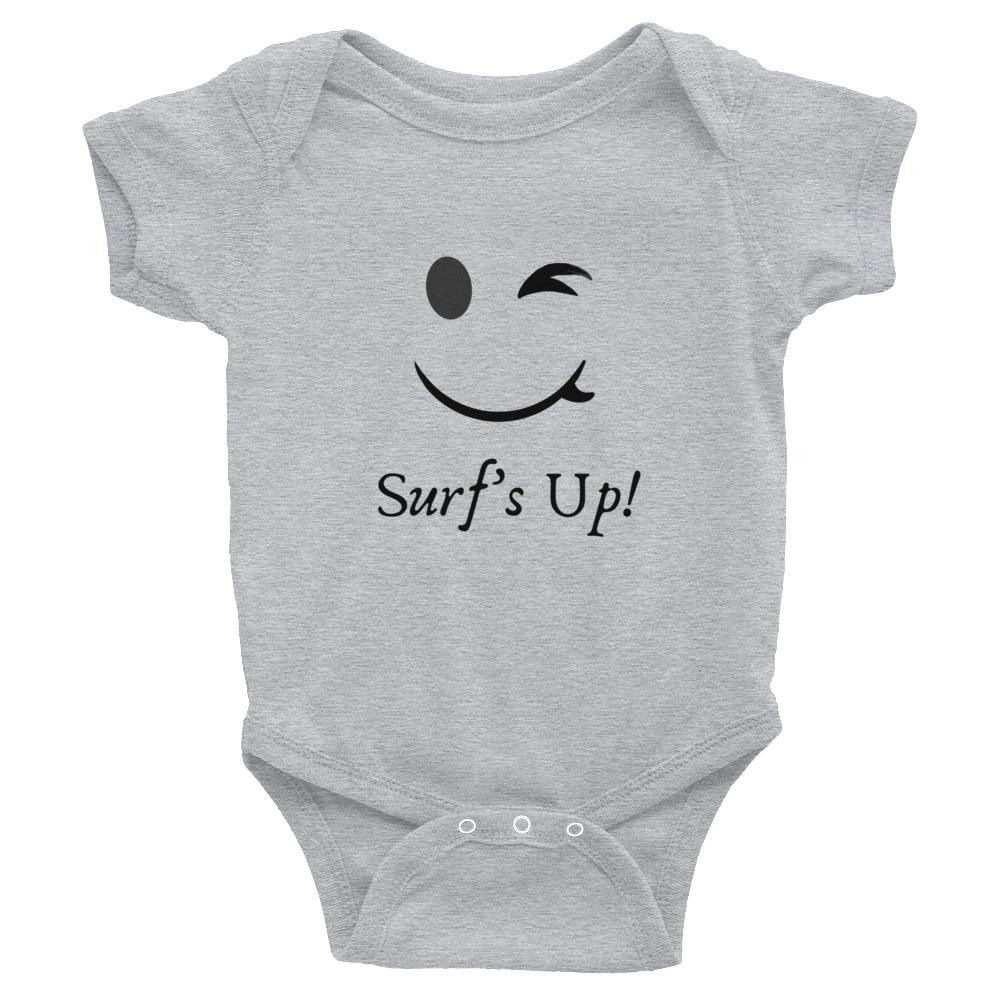 Surf board smiley baby romper