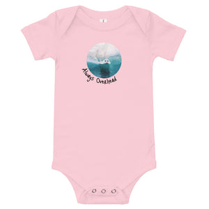 Always Overhead Surfer Baby Bodysuit in pink