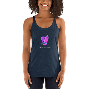 Surf dreams octopus hug women's racerback tank <3