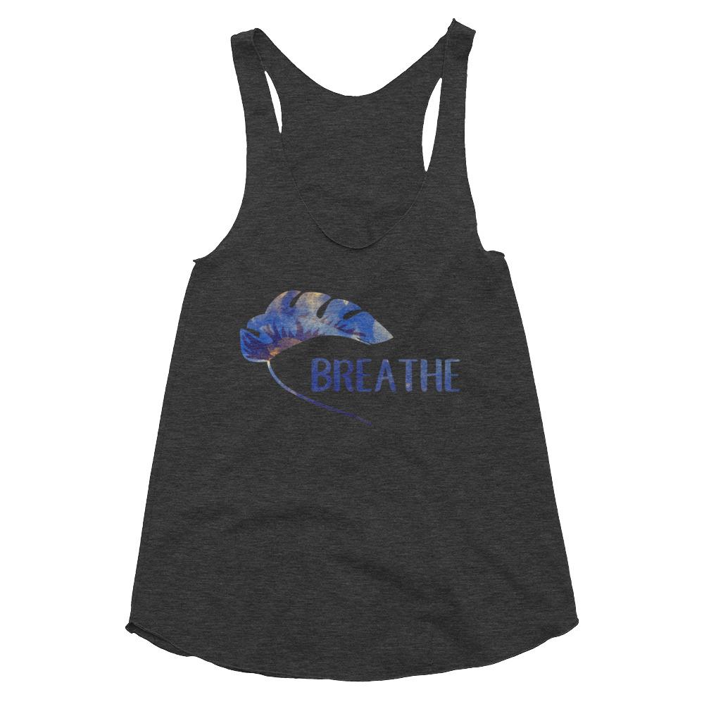 Breathe yoga tank top - Breathe top - Gentle reminder collection - Women's Tri-Blend Racerback Tank