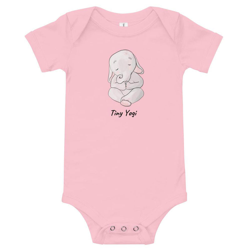 Yoga baby clothes - Tiny Yogi Elephant baby romper / bodysuit / similar to onesie.