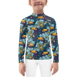 Tropical tuscan birds Kids Rash Guard