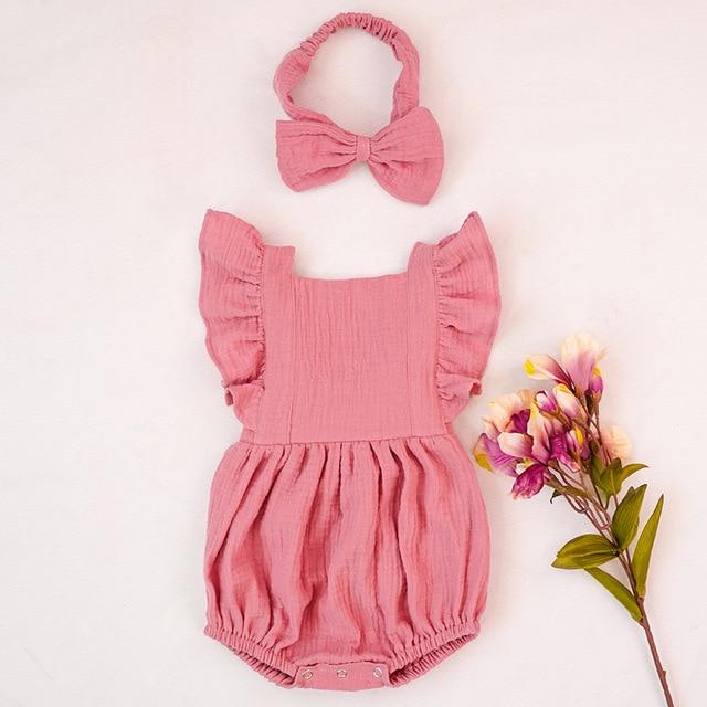 Baby girl ruffle romper - Beautiful baby girl rompers with ruffles