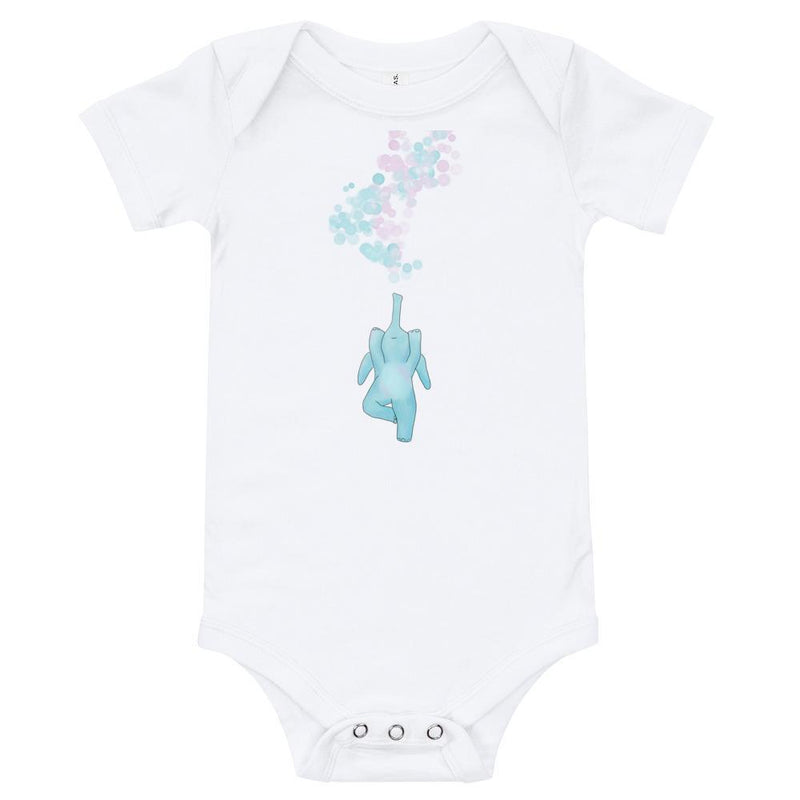 Elephant yoga baby clothes - Bubble yoga - elephant fun baby romper