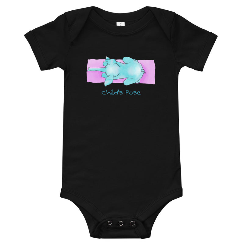 Baby yoga romper with elephant - Child’s Pose Baby Elephant Yoga Romper <3