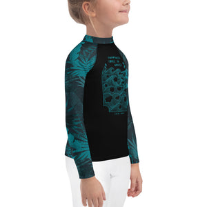 Happiness comes in waves Kids Rash Guard